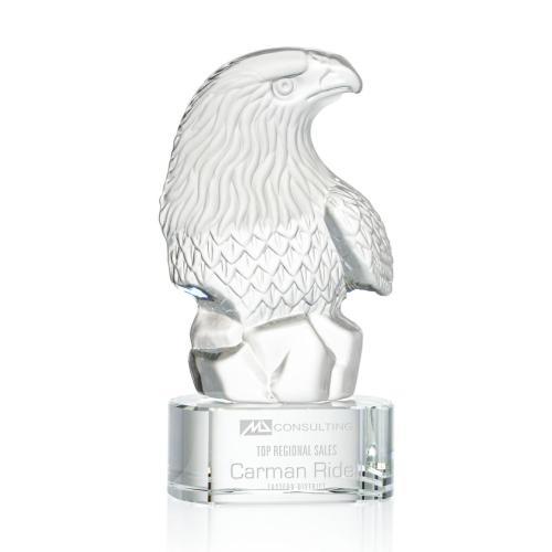 Corporate Awards - Fredricton Eagle Animals on Paragon Crystal Award