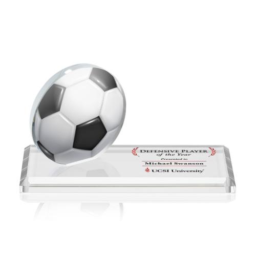 Corporate Awards - Northam Full Color Soccer Circle Crystal Award