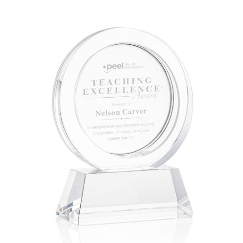 Corporate Awards - Templeton Clear on Base Circle Crystal Award