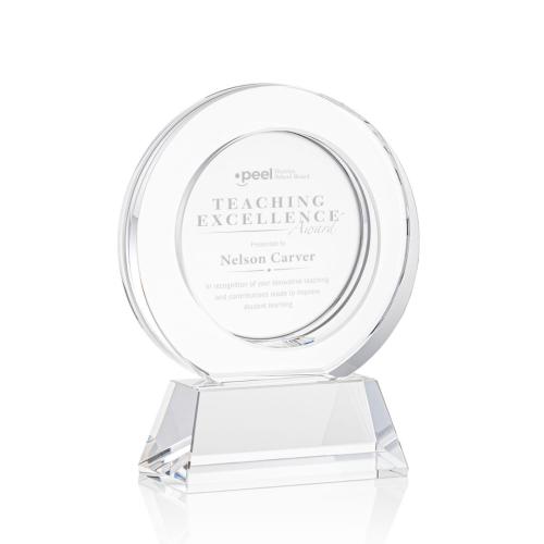 Corporate Awards - Templeton Clear on Base Circle Crystal Award