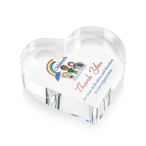 Corporate Awards - Kashmir Heart Full Color Paperweight