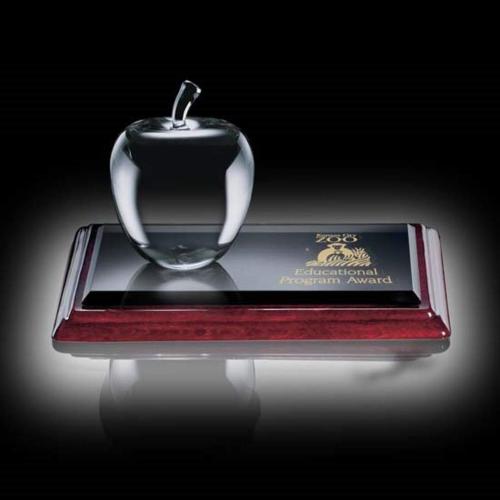 Corporate Awards - Budget Awards & Trophies - Melford Apple Apples on Albion™ Crystal Award