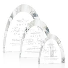 Omega Arch & Crescent Crystal Award - Crystal Awards