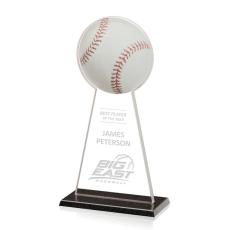 Employee Gifts - Baseball Tower Obelisk Crystal Award
