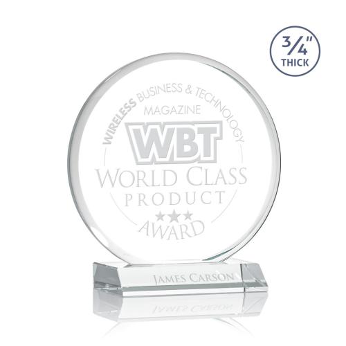Corporate Awards - Blackpool Clear Circle Crystal Award