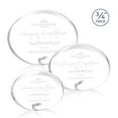 Employee Gifts - Mosaic Oval Silver Circle Acrylic Award