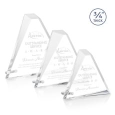 Employee Gifts - Mosaic Triangle Silver Pyramid Acrylic Award