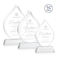 Employee Gifts - Worthington Clear on Newhaven Base Flame Crystal Award