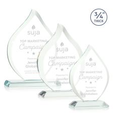 Employee Gifts - Worthington Jade Flame Glass Award