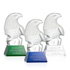 Employee Gifts - Fredricton Eagle Animals on Cleveland Crystal Award