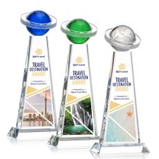 Employee Gifts - Virago Globe Full Color Spheres Crystal Award