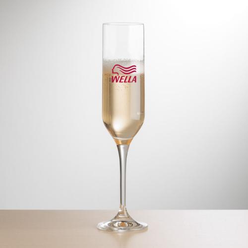 Corporate Gifts, Recognition Gifts and Desk Accessories - Etched Barware - Belmont Flute - Imprinted