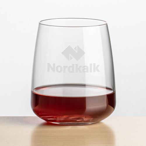 Corporate Recognition Gifts - Etched Barware - Wine Glasses - Dunhill Stemless Wine - Deep Etch