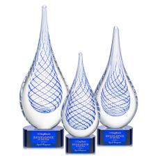 Employee Gifts - Kentwood Blue on Paragon Base Glass Award