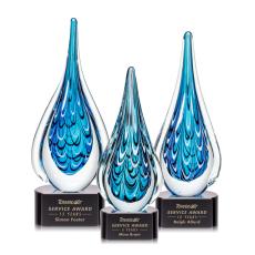 Employee Gifts - Worchester Black on Paragon Base Glass Award
