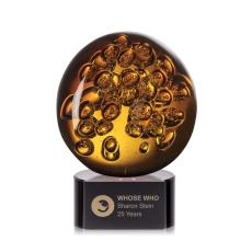 Employee Gifts - Avery Black on Paragon Base Spheres Glass Award