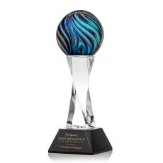 Employee Gifts - Malton Black on Langport Base Spheres Glass Award