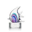 Neptune Fish Animals on Paragon Base Art Glass Award