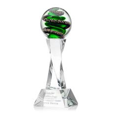 Employee Gifts - Zodiac Clear on Langport Base Spheres Glass Award