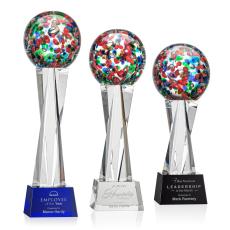 Employee Gifts - Fantasia Clear on Grafton Base Spheres Glass Award