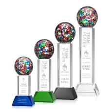 Employee Gifts - Fantasia Clear on Stowe Base Spheres Glass Award