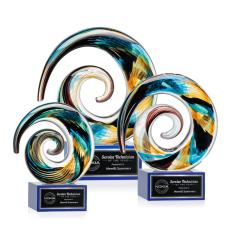 Employee Gifts - Nazare Blue on Hancock Circle Glass Award