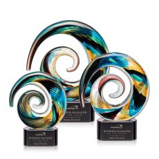 Employee Gifts - Nazare Black on Paragon Circle Glass Award