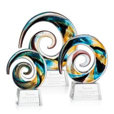 Employee Gifts - Nazare Clear on Robson Circle Glass Award