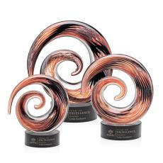 Employee Gifts - Brighton Black on Stanrich Circle Glass Award