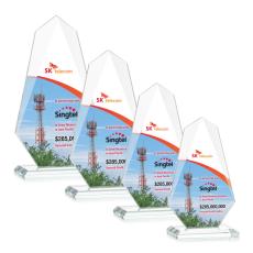 Employee Gifts - Jemma Full Color Clear Abstract / Misc Crystal Award