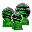 Zodiac Green on Robson Base Spheres Glass Award