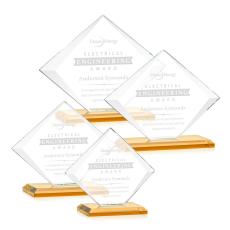 Employee Gifts - Griffith Amber Diamond Crystal Award