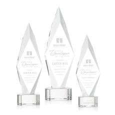 Employee Gifts - Manilow Clear on Paragon Base Diamond Crystal Award