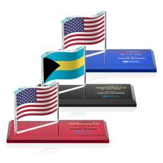 Employee Gifts - Northam Flag Full Color Abstract / Misc Crystal Award