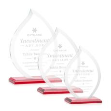 Employee Gifts - Nestor Red Flame Crystal Award