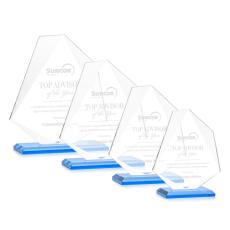 Employee Gifts - Picton Sky Blue Abstract / Misc Crystal Award