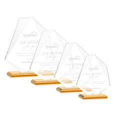 Employee Gifts - Picton Amber Abstract / Misc Crystal Award