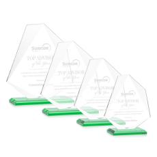 Employee Gifts - Picton Green Abstract / Misc Crystal Award