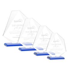 Employee Gifts - Picton Blue Abstract / Misc Crystal Award