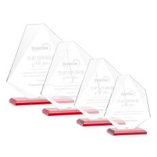 Employee Gifts - Picton Red Abstract / Misc Crystal Award