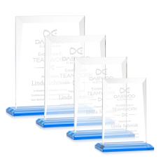 Employee Gifts - Sullivan Sky Blue Rectangle Crystal Award