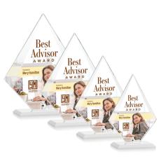 Employee Gifts - Rideau Full Color White Diamond Crystal Award