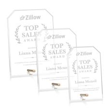 Employee Gifts - Polaris Clipped Gold Rectangle Acrylic Award