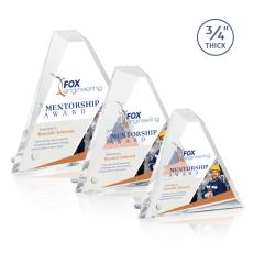 Employee Gifts - Glenrock Full Color Silver Pyramid Acrylic Award