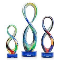 Employee Gifts - Duarte Blue on Stanrich Base Abstract / Misc Glass Award