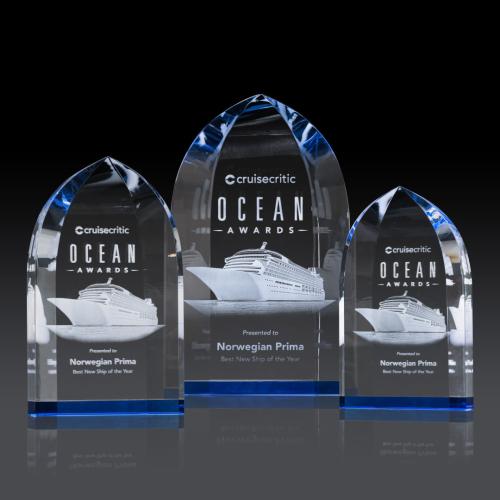 Strobel Arch & Crescent (3D) Crystal Award OPD1311 | FineAwards