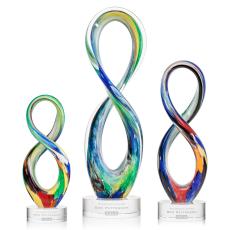 Employee Gifts - Duarte Clear on Stanrich Base Abstract / Misc Glass Award