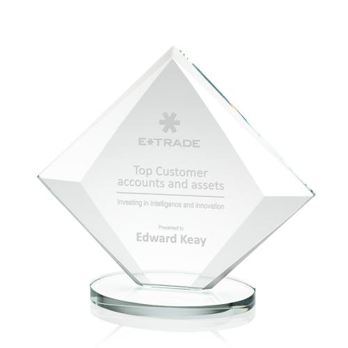 Corporate Awards - Crystal Awards - Teston Clear Diamond Crystal Award