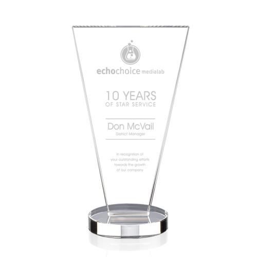 Corporate Awards - Burney Clear Obelisk Crystal Award