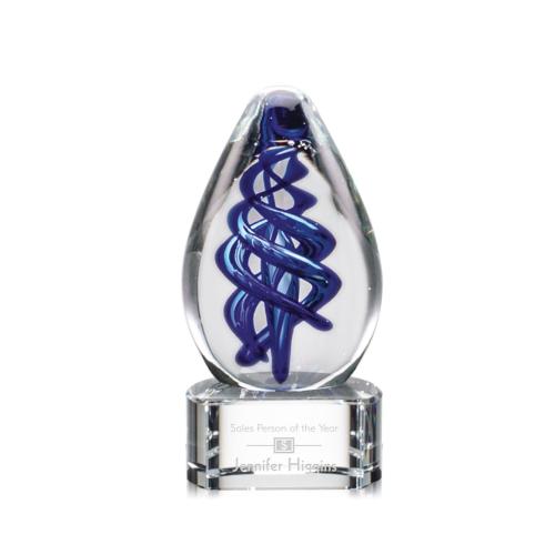 Corporate Awards - Glass Awards - Art Glass Awards - Expedia Clear on Paragon Base Glass Award